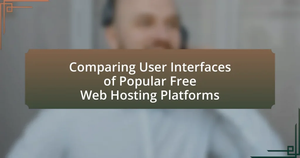 Comparing User Interfaces of Popular Free Web Hosting Platforms