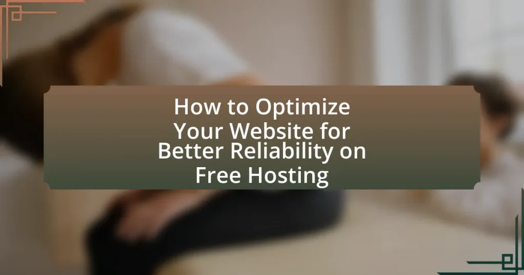 How to Optimize Your Website for Better Reliability on Free Hosting