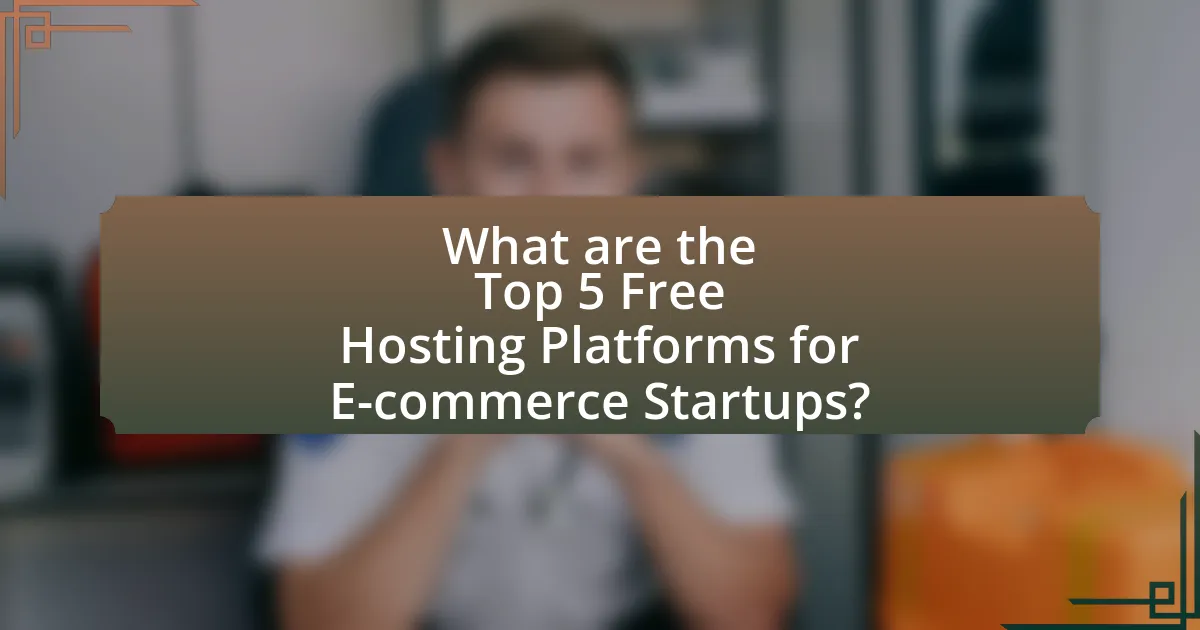 What are the Top 5 Free Hosting Platforms for E-commerce Startups?
