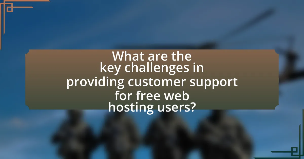 What are the key challenges in providing customer support for free web hosting users?