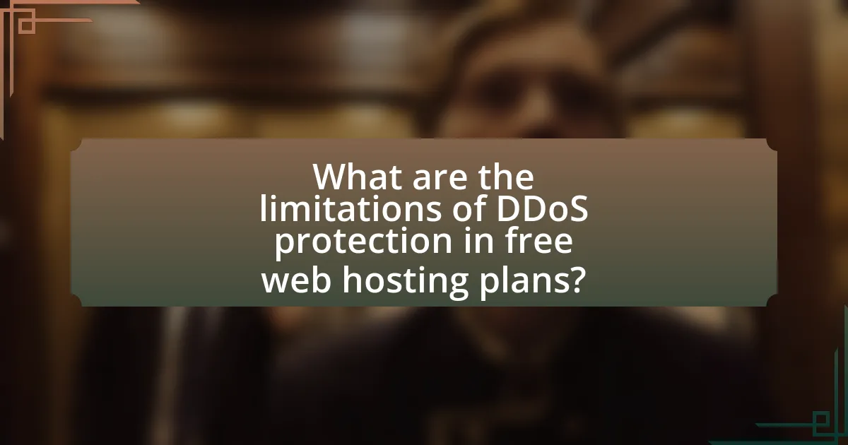 What are the limitations of DDoS protection in free web hosting plans?