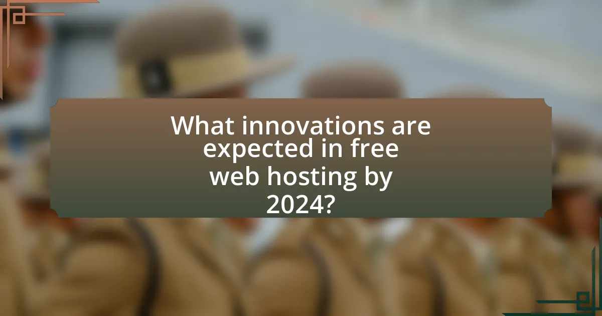 What innovations are expected in free web hosting by 2024?