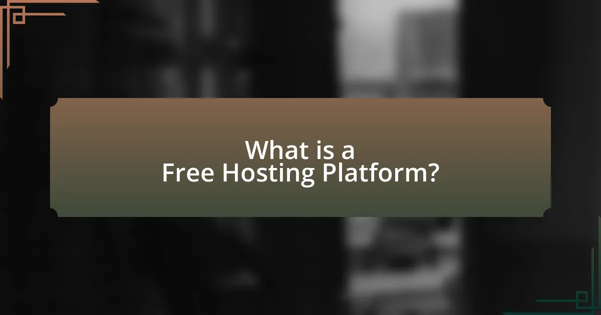 What is a Free Hosting Platform?