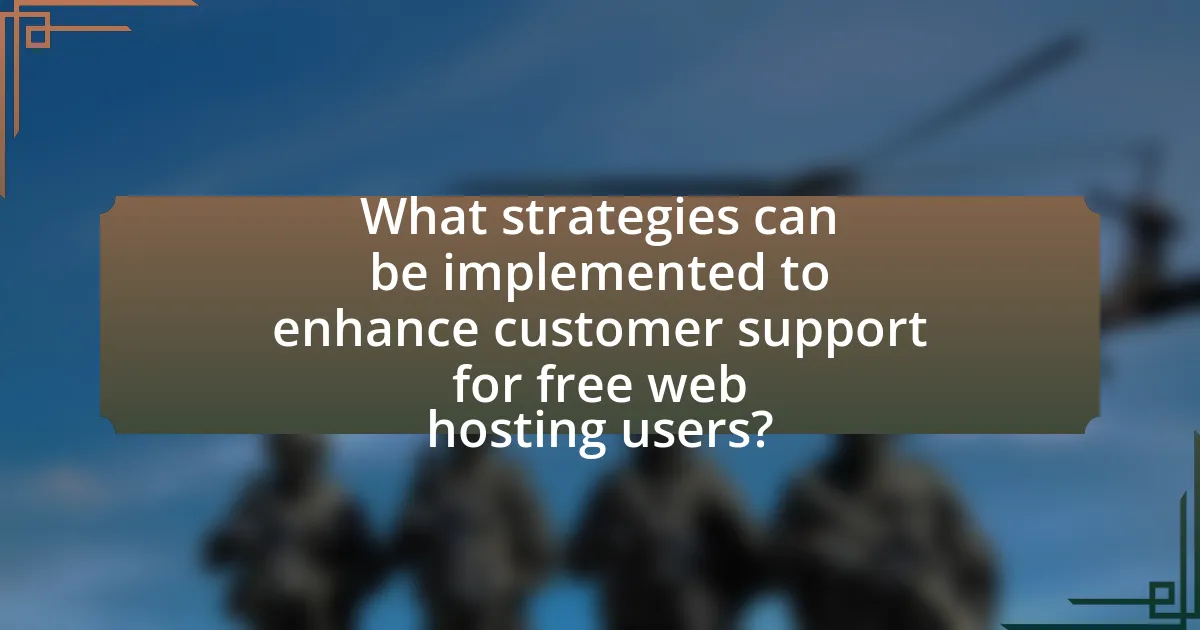 What strategies can be implemented to enhance customer support for free web hosting users?