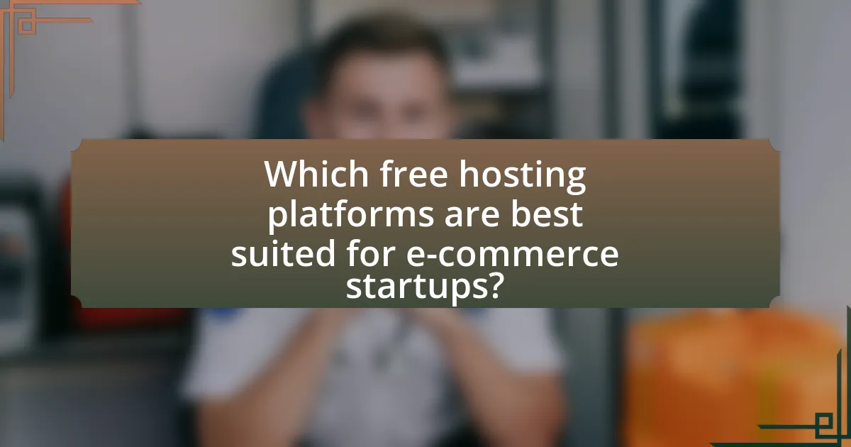 Which free hosting platforms are best suited for e-commerce startups?